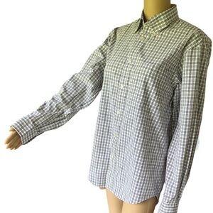 Land's End: 15/34 Men's Long Sleeve Striped 100% Cotton Oxford Dress Shirt